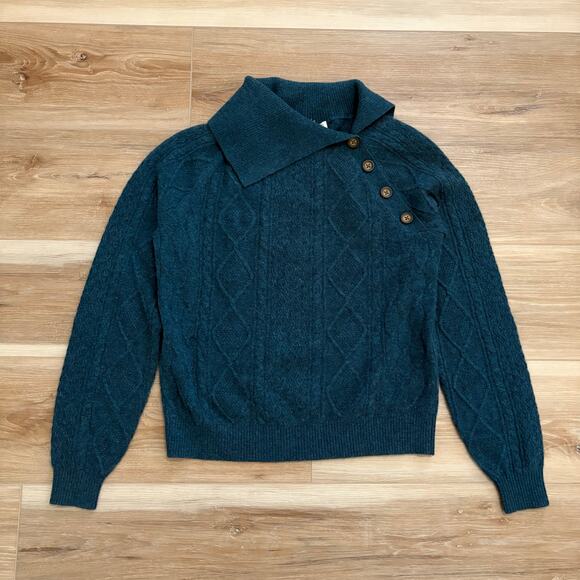 Garnet Hill Fia Cashmere Cabled Sweater XS - Picture 1 of 7